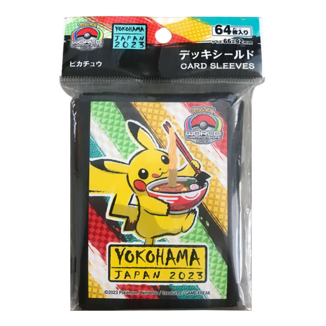 Pokémon TCG: 2023 Yokohama World Championships Pikachu Ramen Card Sleeves (64 Count) - The Wright TCG