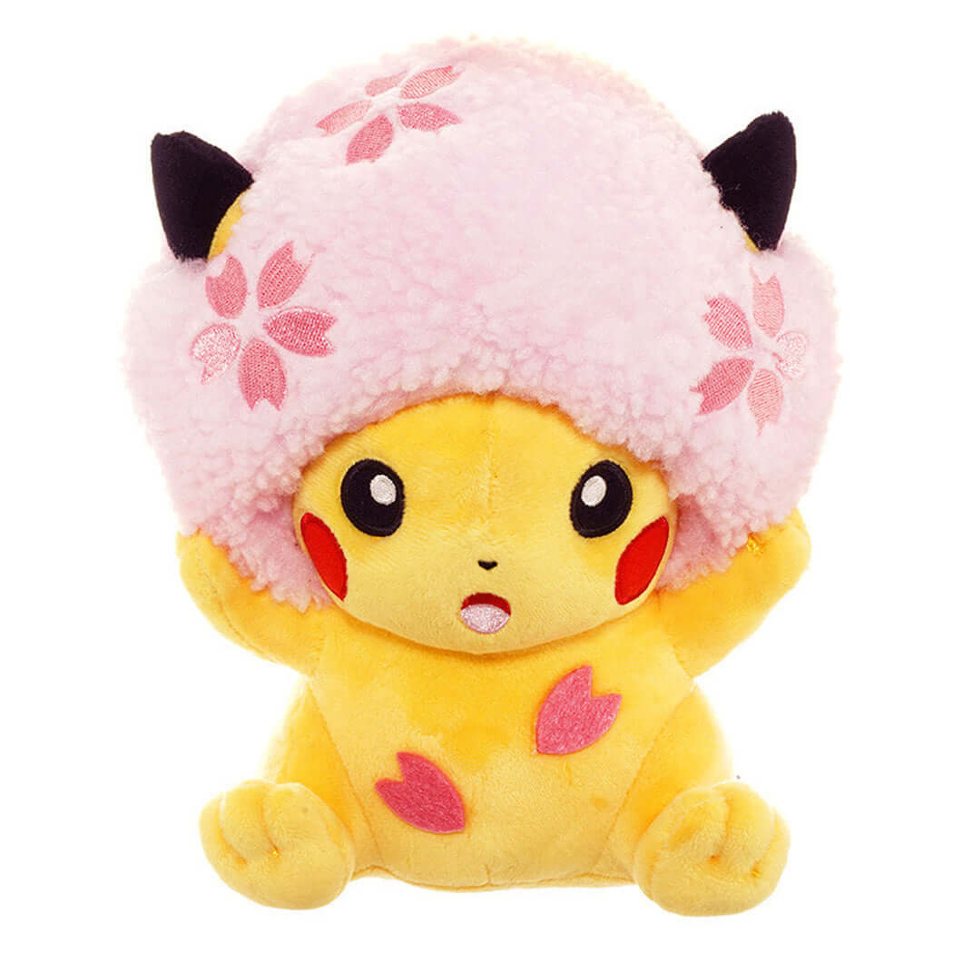 Pokémon Pikachu Sakura Afro Plush (Pokémon Center Tokyo DX Exclusive) - The Wright TCG