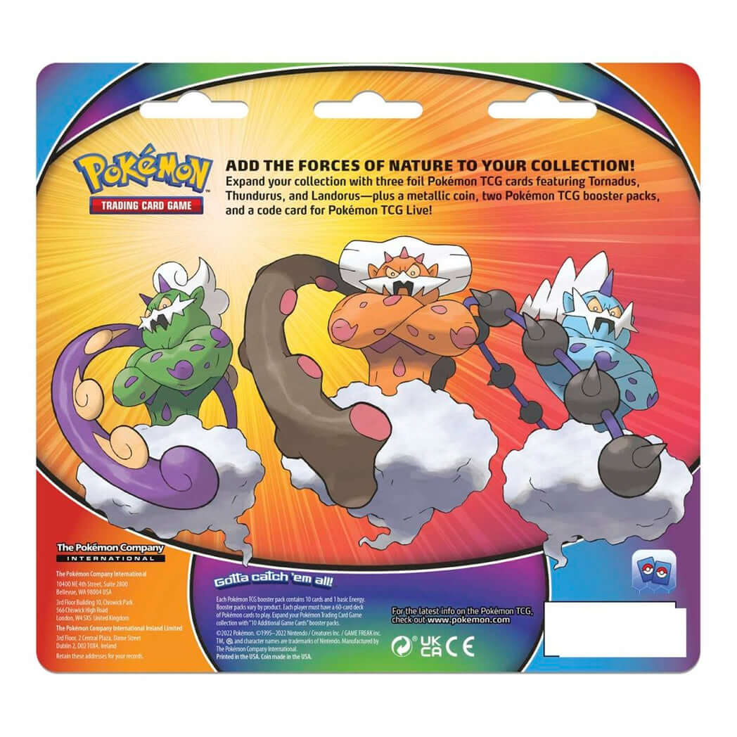 Pokémon TCG: Sword & Shield Tornadus, Thundurus & Landorus Cards with 2 Booster Packs & Coin - The Wright TCG