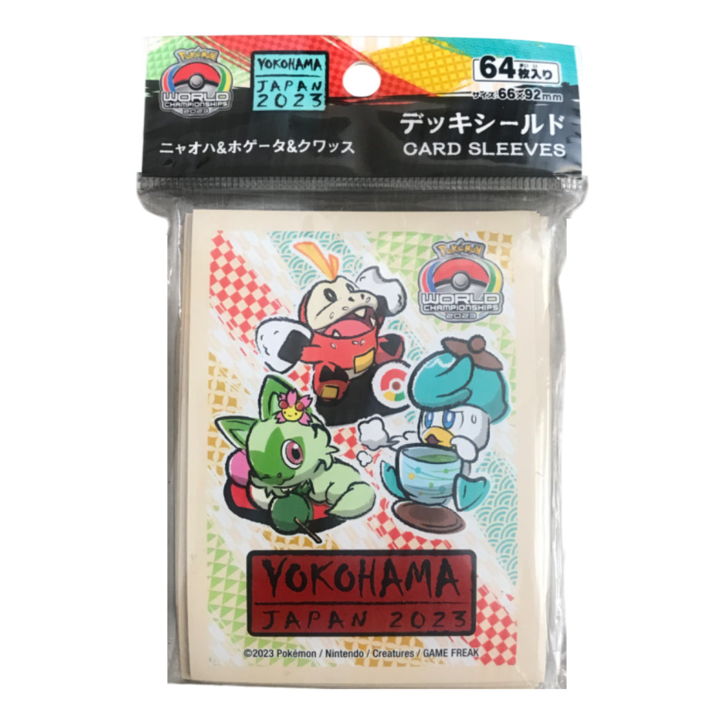 Pokémon TCG: 2023 Yokohama World Championships Sprigatito, Fuecoco, & Quaxly Card Sleeves (64 Count)