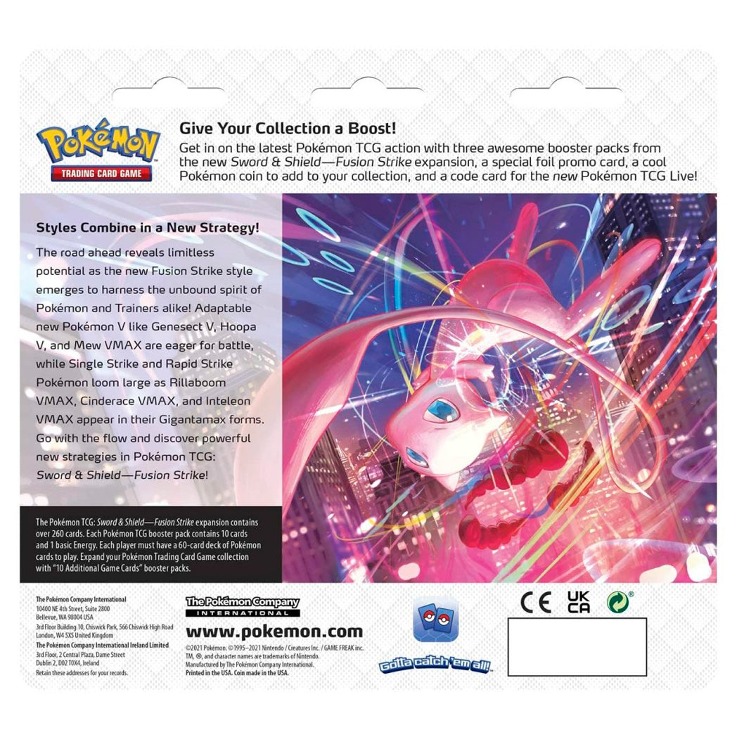 Pokemon TCG: Fusion Strike 3 Booster Packs Blister, Coin & Eevee Promo Card - The Wright TCG