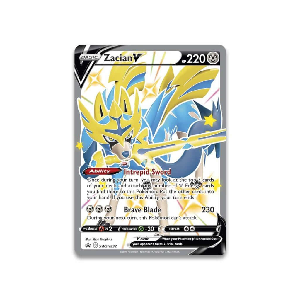 Shiny Zacian V Promo Card - The Wright TCG