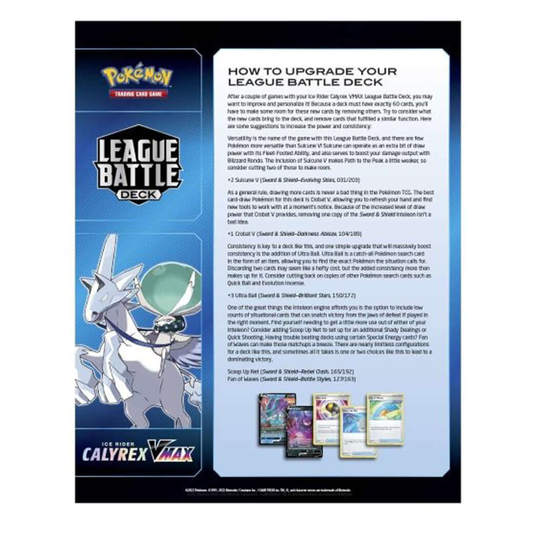 Pokemon TCG: Ice Rider Calyrex VMAX League Battle Deck - The Wright TCG