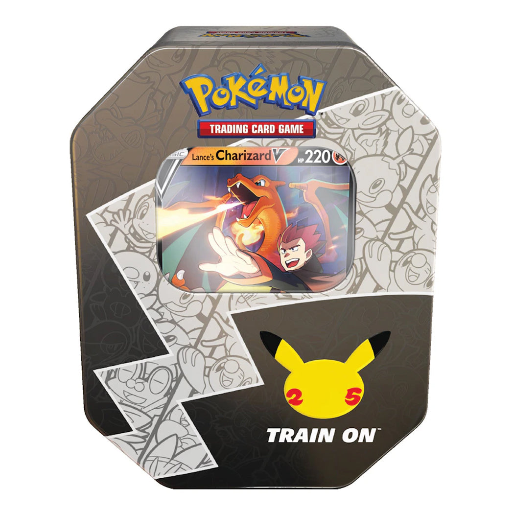 Pokemon TCG: Celebrations 25th Anniversary Collection Lance's Charizard V Tin - The Wright TCG