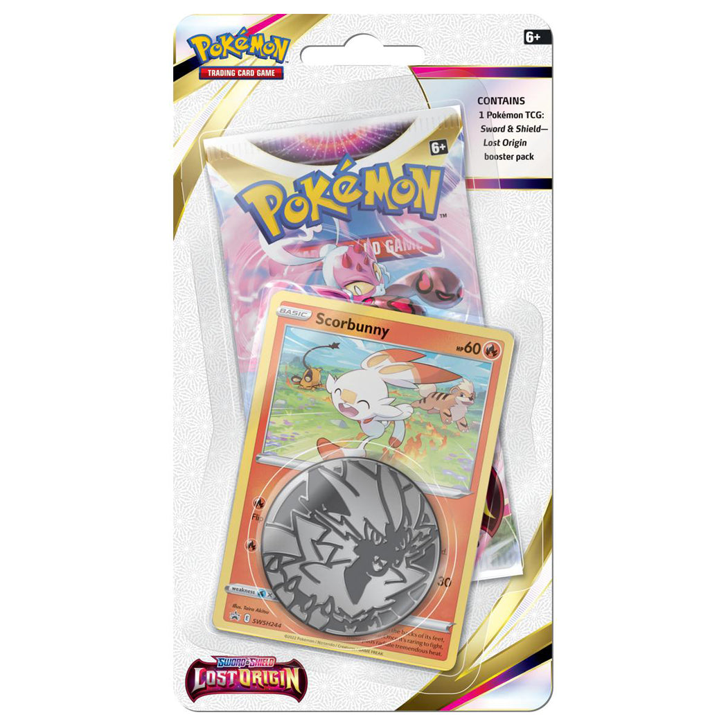Pokémon TCG: Sword & Shield Lost Origin Checklane Blister Pack (Scorbunny Promo) - The Wright TCG