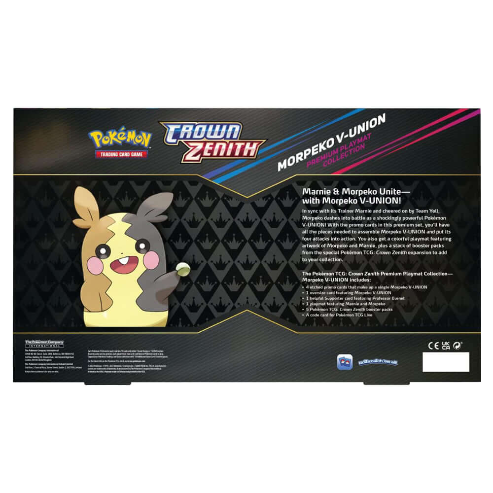 Pokémon TCG: Crown Zenith Morpeko V-UNION Premium Playmat Collection Backside