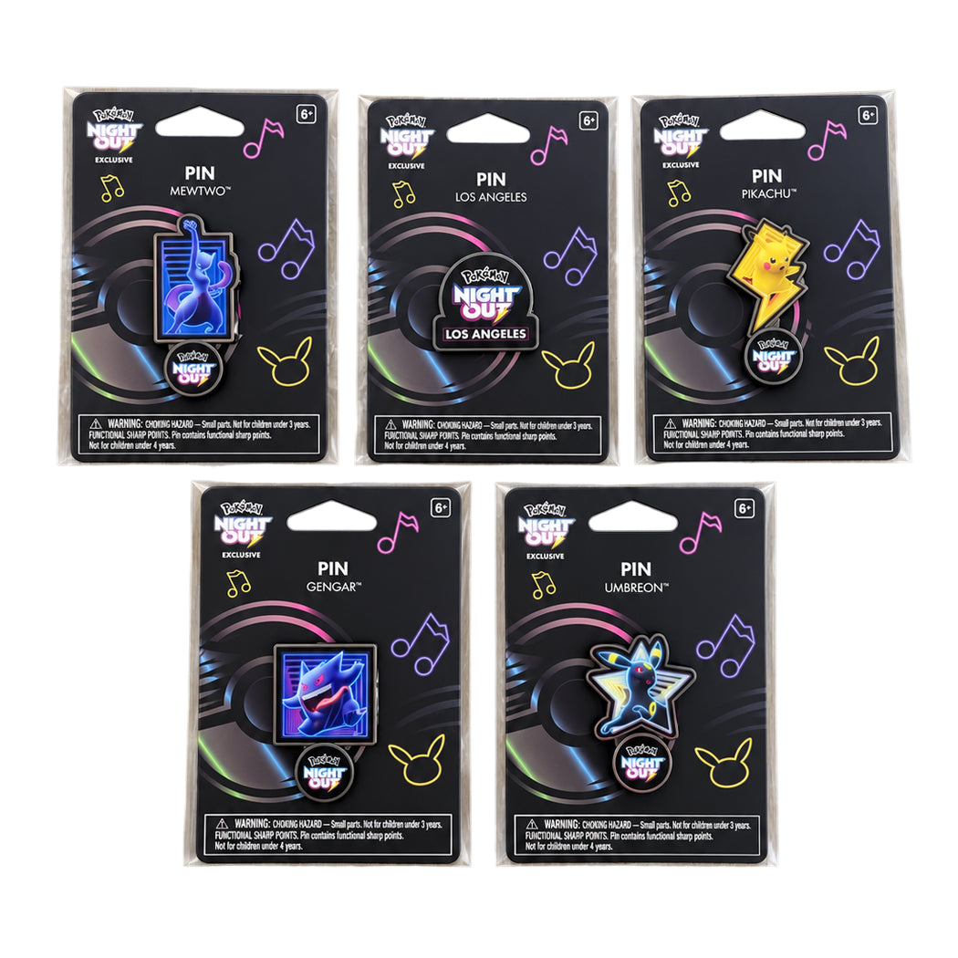 Pokémon Night Out Los Angeles Exclusive Pin Set