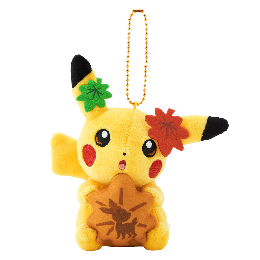 Pokémon Pikachu Momiji Manju Keychain Plush (Pokémon Center Hiroshima Exclusive)
