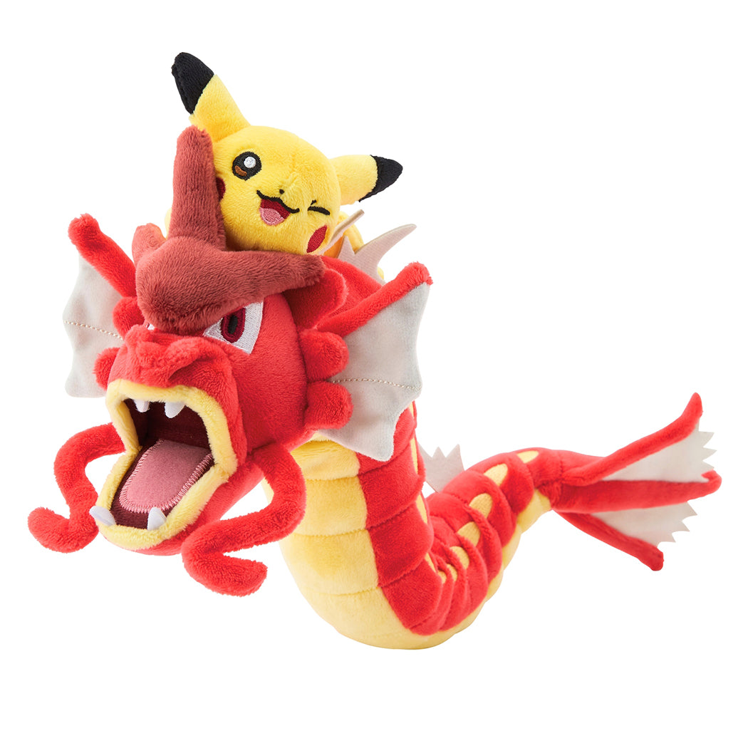 Pokémon Pikachu & Shiny Gyarados Plush (Pokémon Center Hiroshima Exclusive)