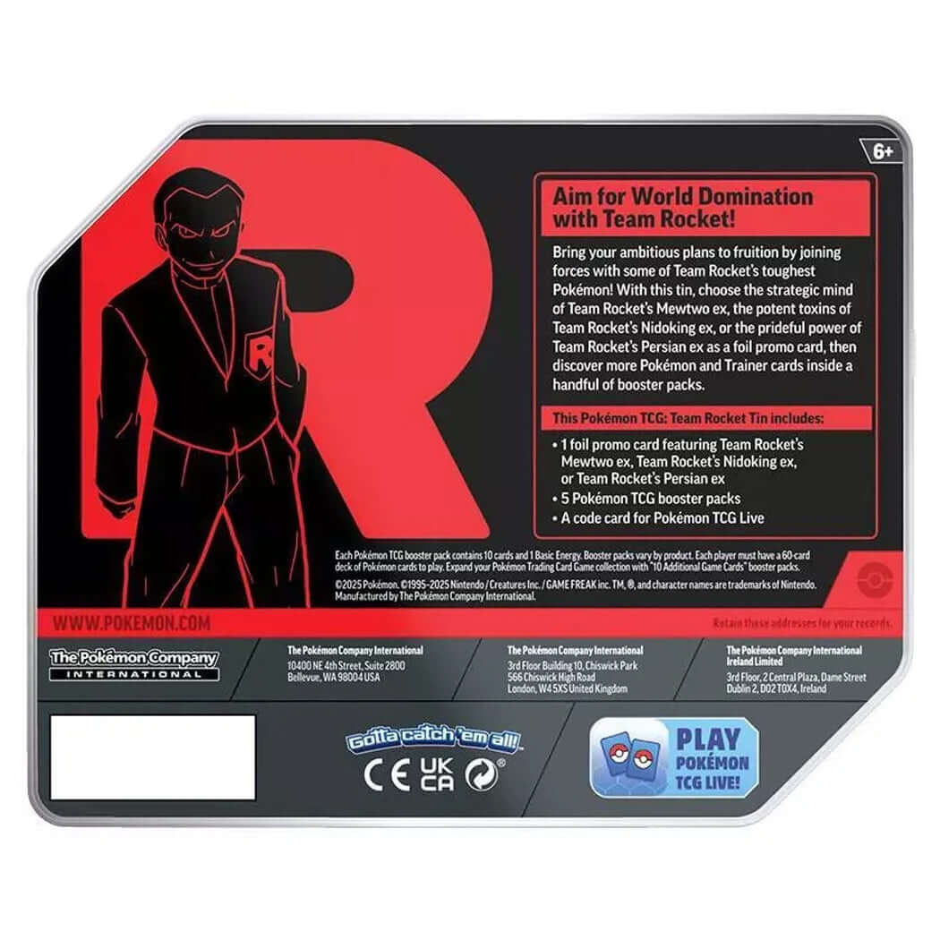 Pokémon TCG: Team Rocket Tin - The Wright TCG