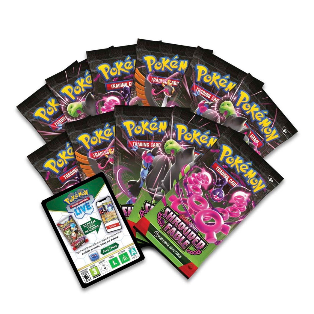 Pokémon TCG: Scarlet & Violet Shrouded Fable Pokémon Center Elite Trainer Box Card Sleeves - The Wright TCG