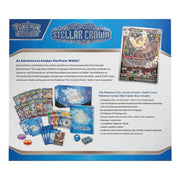 Pokémon TCG: Scarlet & Violet Stellar Crown Pokémon Center Elite Trainer Box Back - The Wright TCG