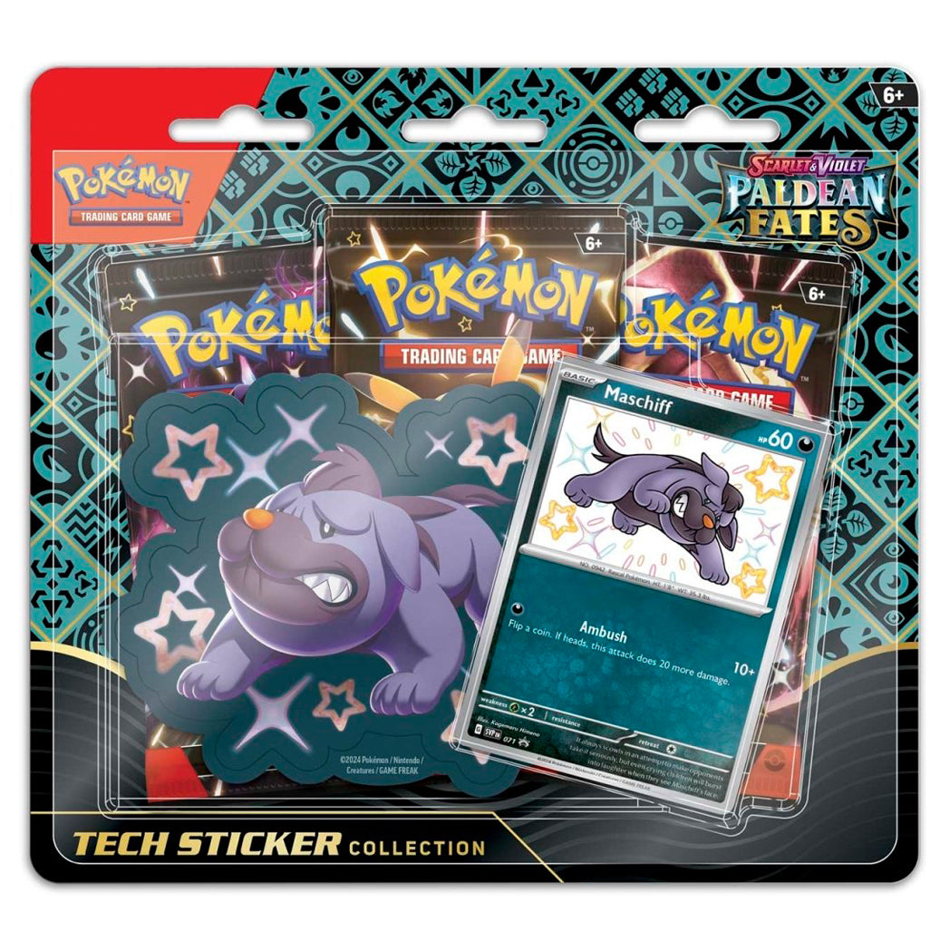 Pokémon TCG: Scarlet & Violet Paldean Fates Tech Sticker Collection (Shiny Maschiff)