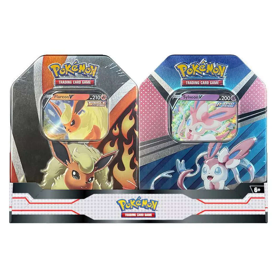 Pokemon TCG: V Heroes Bundle Tin Flareon & Sylveon - The Wright TCG